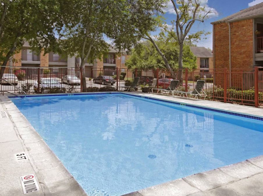 Sparkling blue pool